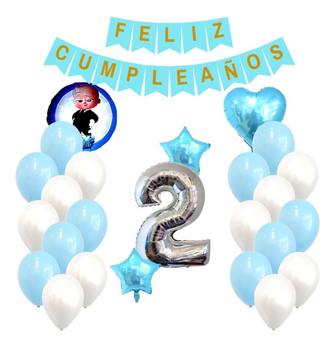 Combo Kit Globos Jefe En Pañales N°3