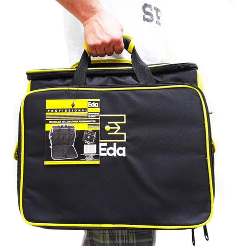 Imagem 9 de 11 de Bolsa Maleta Para Ferramentas Em Lona C/ 30 Bolsos - Eda 9ri