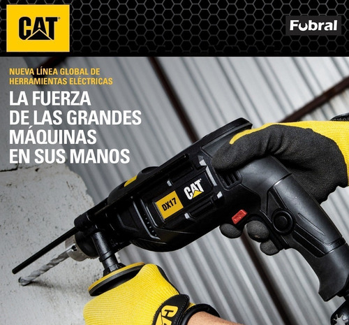 Taladro Caterpillar 13mm 750watts Con Percutor Dx17 Color Negro Frecuencia 50 Hz/60 Hz