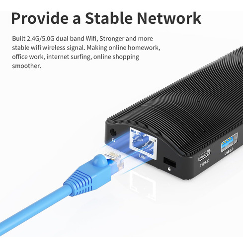 Ouuoee Mini Pc Stick Sin Ventilador, Celeron J4125, 8gb Ram