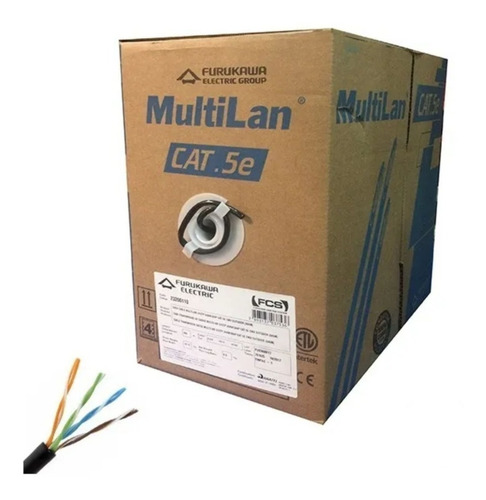 Imagen 4 de 9 de Cable Utp Furukawa 23200110 Cat 5e 305m Multilan 100% Cobre