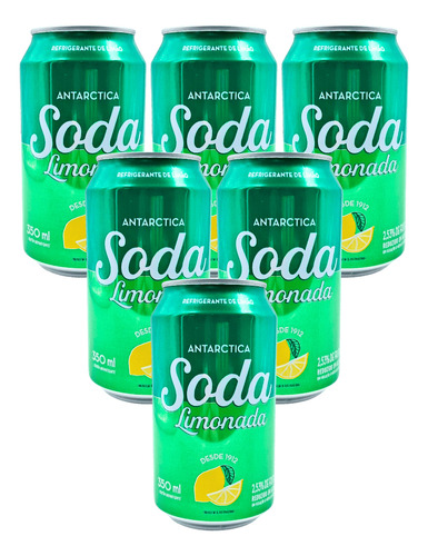 Pack Soda Antarctica Limonada Lata 350ml - 6 Unidades