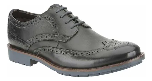 Zapatos Oxford hombre negro con suela de piel - RICKFORD