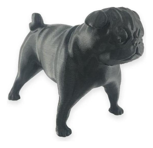 Pug Pet Decoração 3d Preto