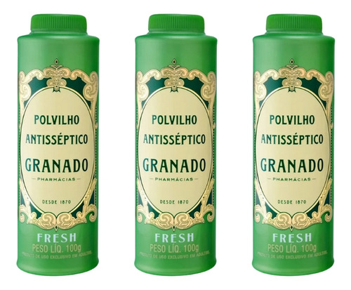 Talco Pes Granado 100g Fresh-kit C/3un