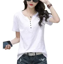 Comprar Top V Cuello De Manga Corta De Verano Camiseta De Verano 