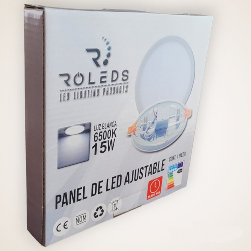 Paq. 10 Luminarios De Techo Ajustable Redondo 15w Roleds