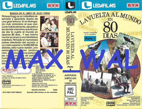 La Vuelta Al Mundo En 80 Dias 2 Vhs Pierce Brosnan R Wagner