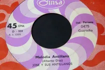 Comprar Jch- Jose Y Sus Antillanos Melodia Antillana Guaracha 45 Rpm