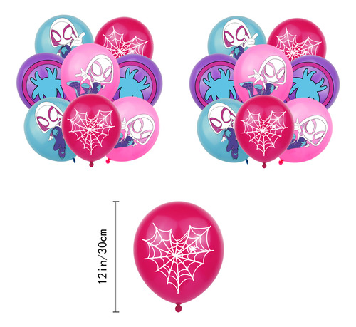 Globos De Cumpleaños Decoración Spider Gwen Fiesta Temática
