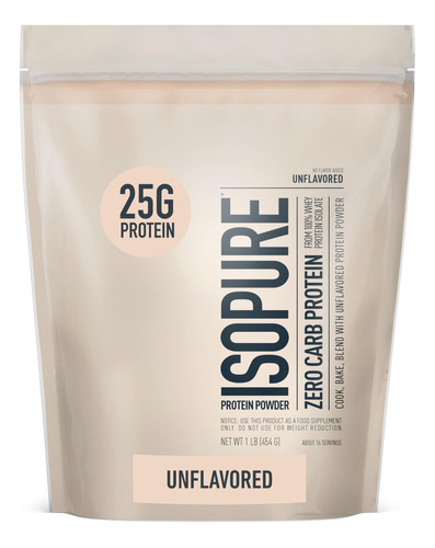 Isopure Zero Carb Protena Sin Sabor 0.88onzas.