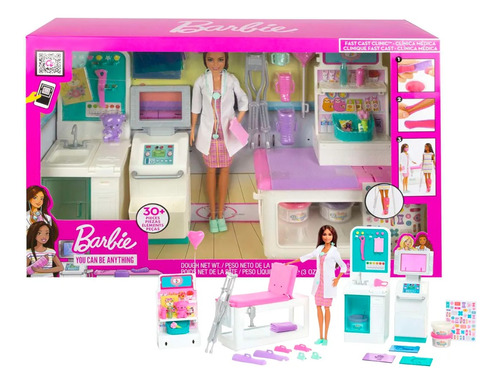 Barbie Doctora Muñeca + Accesorios Medicina Febo