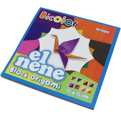 Block El Nene Origami 15 X 15 Bicolor 24 Hojas (x6 Unidades)