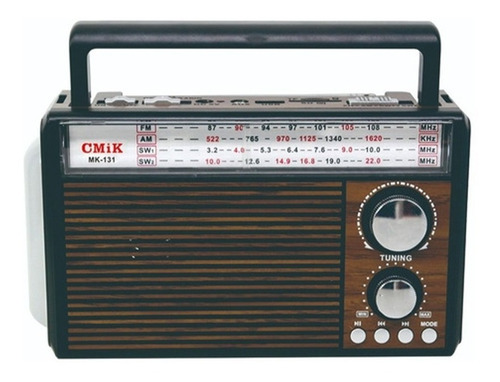 Radio Cmik Mk131 Am Fm Pila Corriente Retro Universo Binario