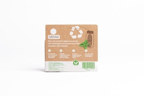 Imagen 5 de 10 de Hilo Dental Meraki Sustentable Biodegradable + Envase Vidrio