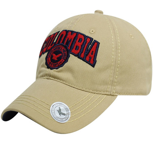 Gorra  De Colombia Bordado Visera Curva Clásica Color Khaki