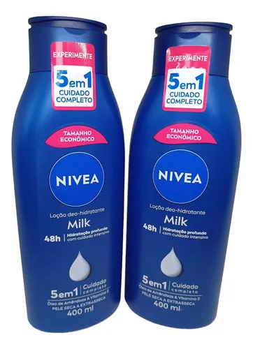 comprar Kit 2 Nivea Milk Profunda Hidratação Óleo De Amêndoas 400ml