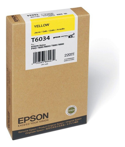 Cartridge Epson T6034 Original Yellow