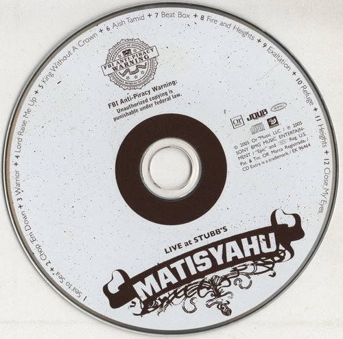 Matisyahu Live At Stubb`s + Shattered 2 Cds Import Sin Caj 