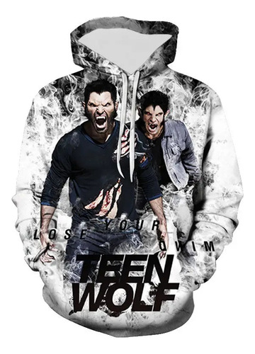 Sudadera Casual De Manga Larga Con Estampado 3d Teen Wolf