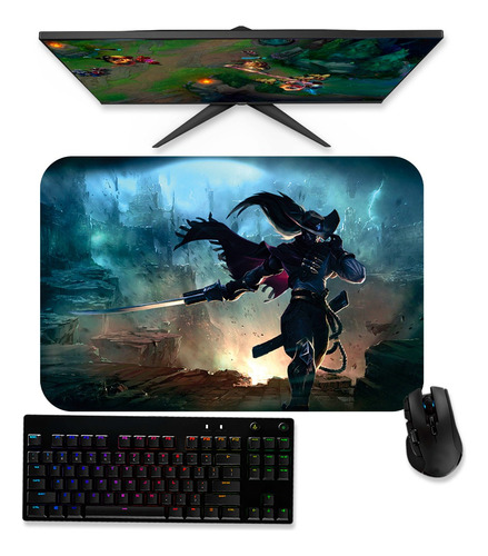 Mousepad Gamer 60x40cm- Lol - Yasuo Velho Oeste 1