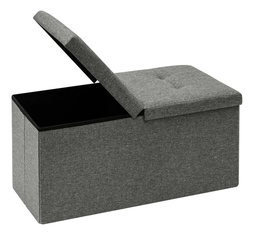 Otomana De Almacenamiento Gris 30x15x15