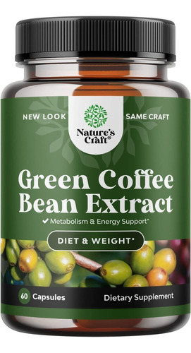 Extracto Grano De Cafe Verde Puro 50% Ac Clorogenico 60 Cap