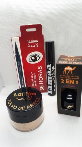 Kit De:rimel+polvo De Arroz+indeleble 36 Hr+ Indeleble 2 In1