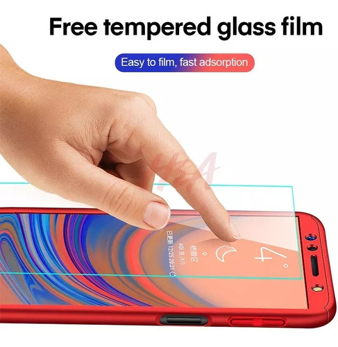 Forro Estuche Protector Lujo 360 Samsung A9 2018 + Vidrio