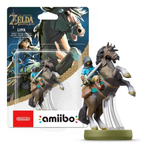 Figura Interativa Amiibo Link Cavaleiro Breath of The Wild Zelda