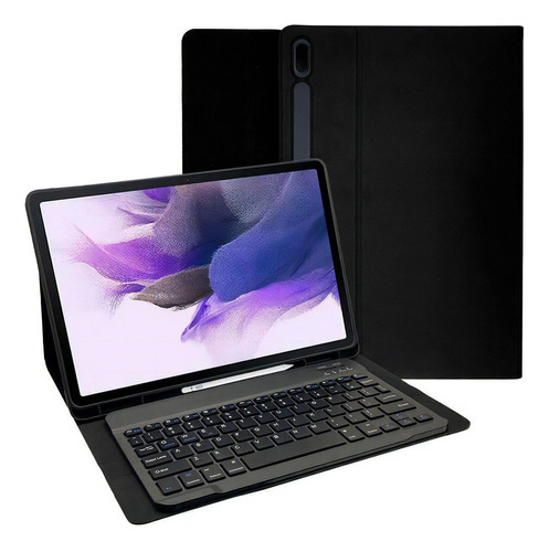 Capa Teclado Tab S7 Fe 12.4 Case Sem Fio Slim - Preta