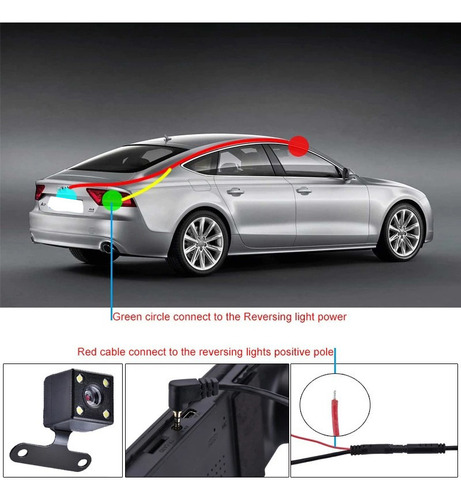 1 Cámara De Visión Trasera De Coche De 5 Pines De 170 G.