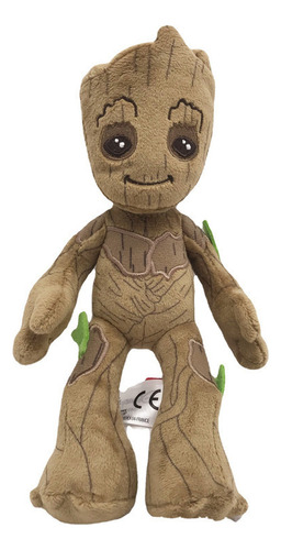 Muñeco De Peluche Groot Tree Man Color Marrón