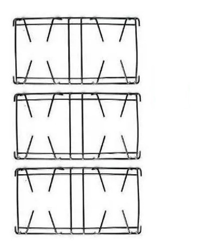 Kit 3 Grelhas Trempe Grade Fogão Dako Civic Peças Sem Pino