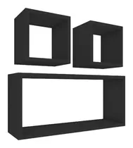 Comprar Kit 3 Nichos Mdf Preto Sala Quarto Decoração Cozinha Padrão