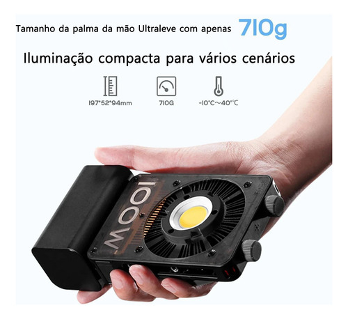 Zhiyun Cinepeer Cx100 100w Led Cob Luz De Vídeo Bicolor