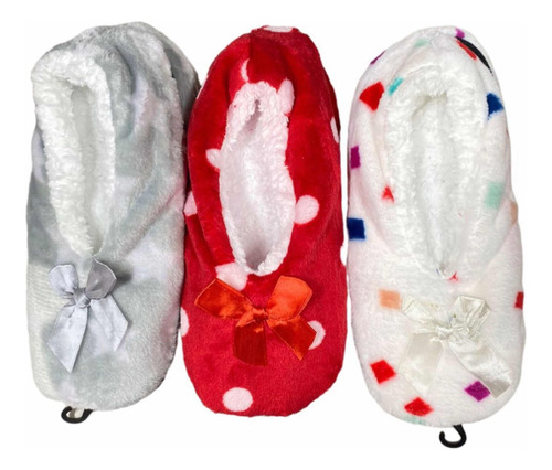 Pantuflas Con Chiporro Pack X 3 Pares Antideslizantes