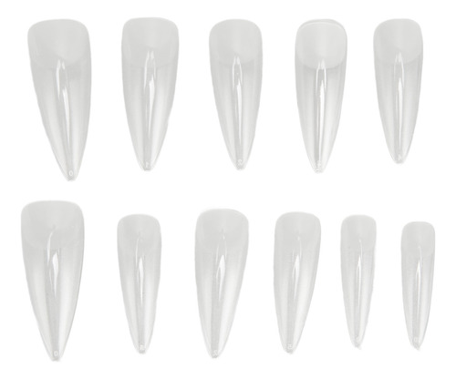 Uñas Falsas Largas Y Transparentes Ultra Delgadas Tallas