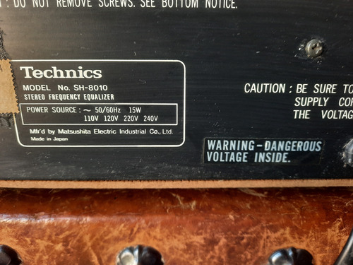 Ecualizador Technics Sh-8010