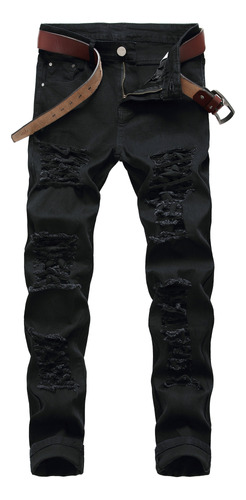 Pantalones Destruction, Vaqueros Desgastados, De Diseñador