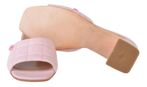Zuecos Mules Taco Bajo De Mujer De Cuero Kroll - Ferraro