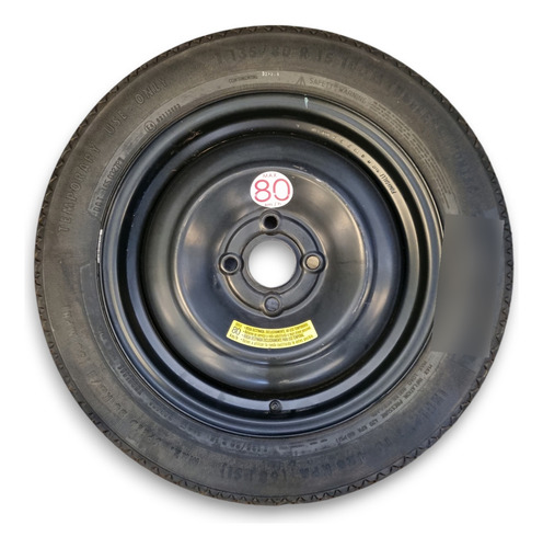 Roda Do Estepe Honda City 2021 T135/80r15 Original Preto (Usado)