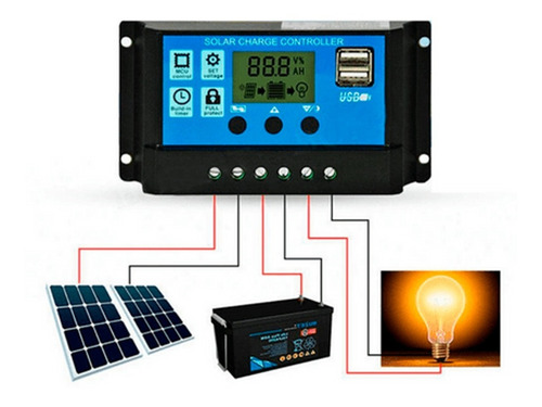 Imagem 3 de 9 de Kit Painel Placa Solar Fotovoltaica 10w + Controlador Carga