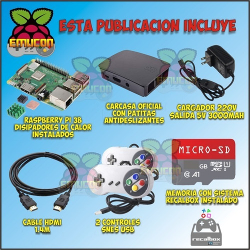 Imagen 4 de 9 de Consola Raspberry Pi4 2ram Batocera 128gb Ps1 Saturn Dc