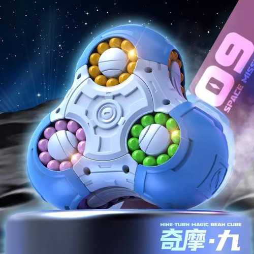 Fidget Spinner Cubo De Rubik Puzzle Para Niños Frijol Mágico