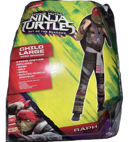 Raphael Tortugas Ninja Turtles Out Shadows Disfraz Musculoso