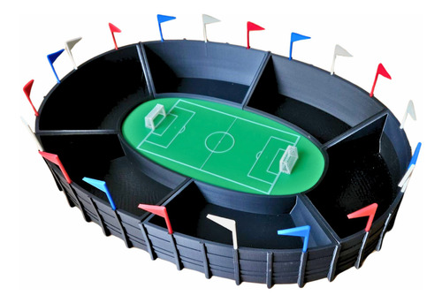 Visionara Estadio Botanero FĂștbol 6 Cavidades 55x30 Cm Color Negro