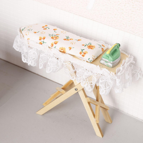 Juego De Planchado En Miniatura Para Casa De Muñecas,