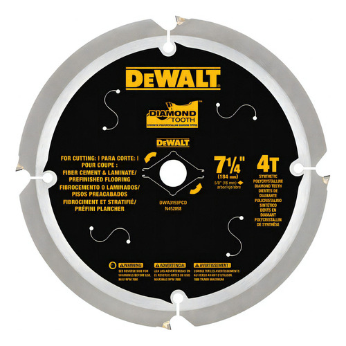 Disco Sierra Corte Fibrocemento 7-1/4' Dewalt Dwa3193pcd