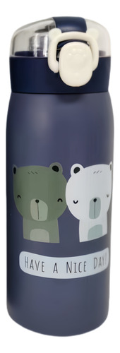 Termo Infantil Acero Inoxidable 350ml Con Popote Seguro